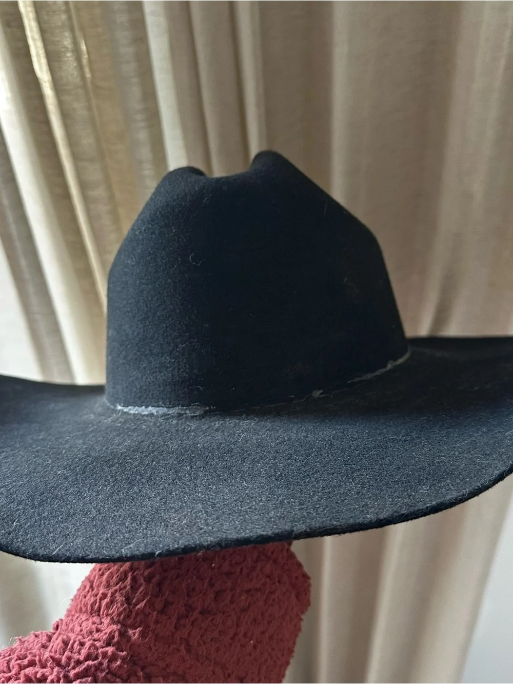 Justin by Milano Hat Co Black XX 100% wool cowboy hat western headwear size 7.5